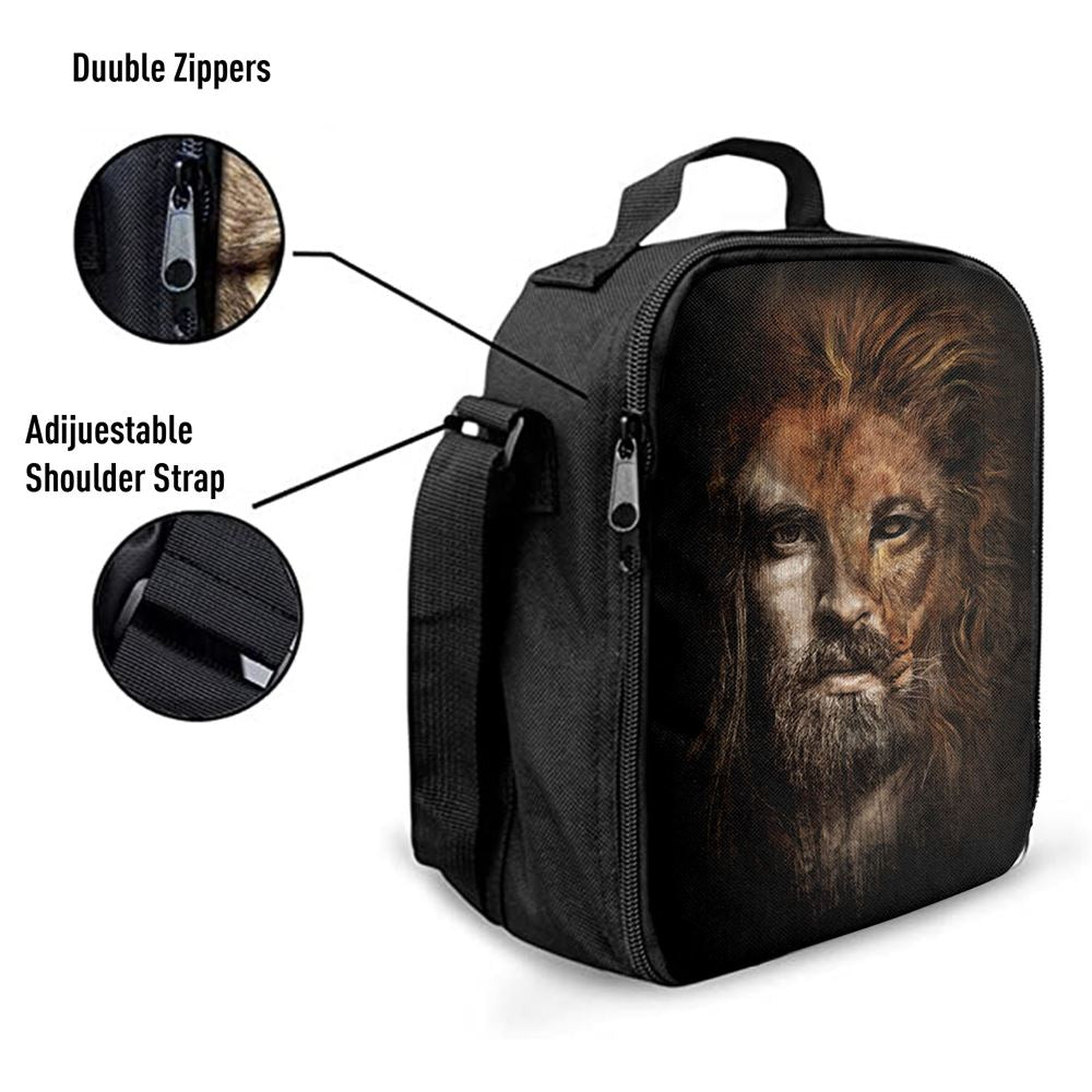 Jesus Lion Head Lunch Bag, Lion Lunch Bag, Christian Lunch Box For School, Picnic