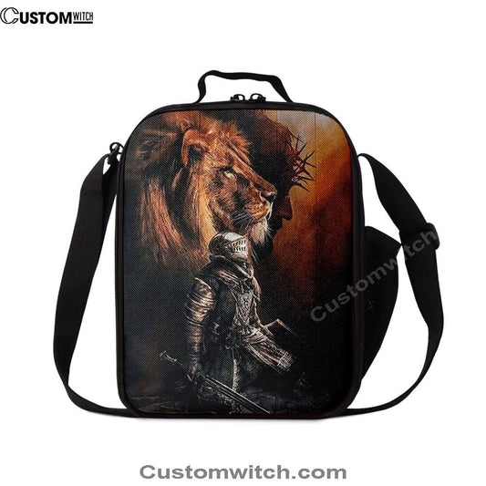 Jesus Lion Of Judah Warrior Lunch Bag - Lion Lunch Bag, Christian Lunch Box For School, Picnic