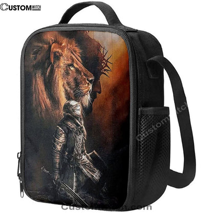 Jesus Lion Of Judah Warrior Lunch Bag - Lion Lunch Bag, Christian Lunch Box For School, Picnic