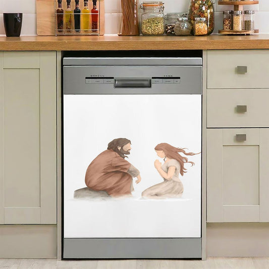 Jesus Listened To Women Dishwasher Cover , Christian Dishwasher Stickers, Jesus Kitchen Decor
