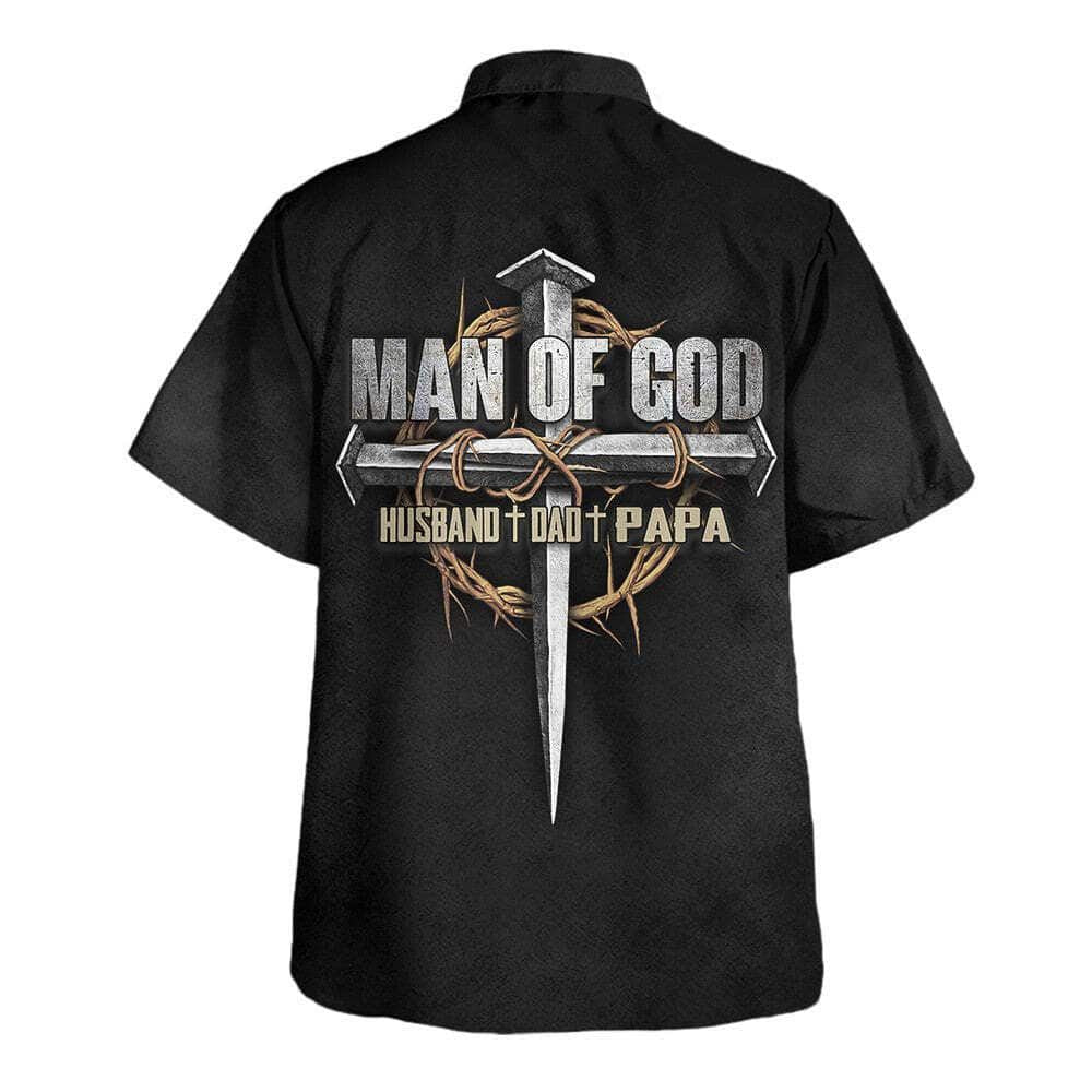 Jesus Man Of God Husband Dad Papa Father's Day Hawaiian Shirt For Men, Christian Hawaiian Shirt, Gift For Christian
