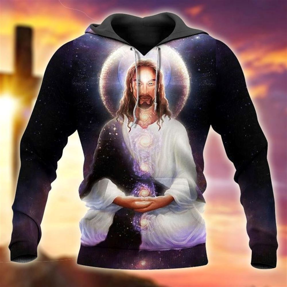 Jesus Menditation God 3D Hoodie For Man And Women, Jesus Printed 3D Hoodie