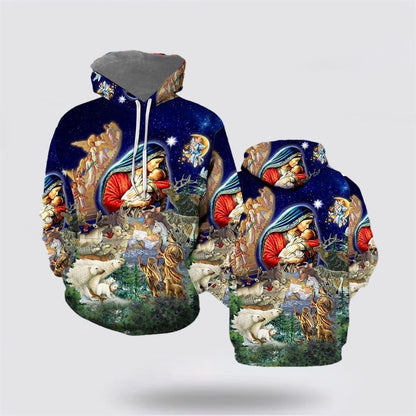 Jesus Merry Christmas All Over Print 3D Hoodie For Men & Women, Christmas Hoodie Cute, Christmas Gift, Christmas Fashion