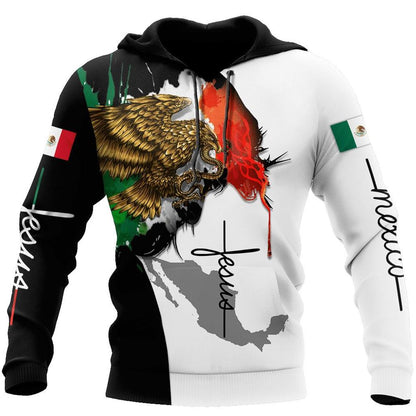 Jesus Mexican Pride God 3D Hoodie For Man And Women, Jesus Printed 3D Hoodie