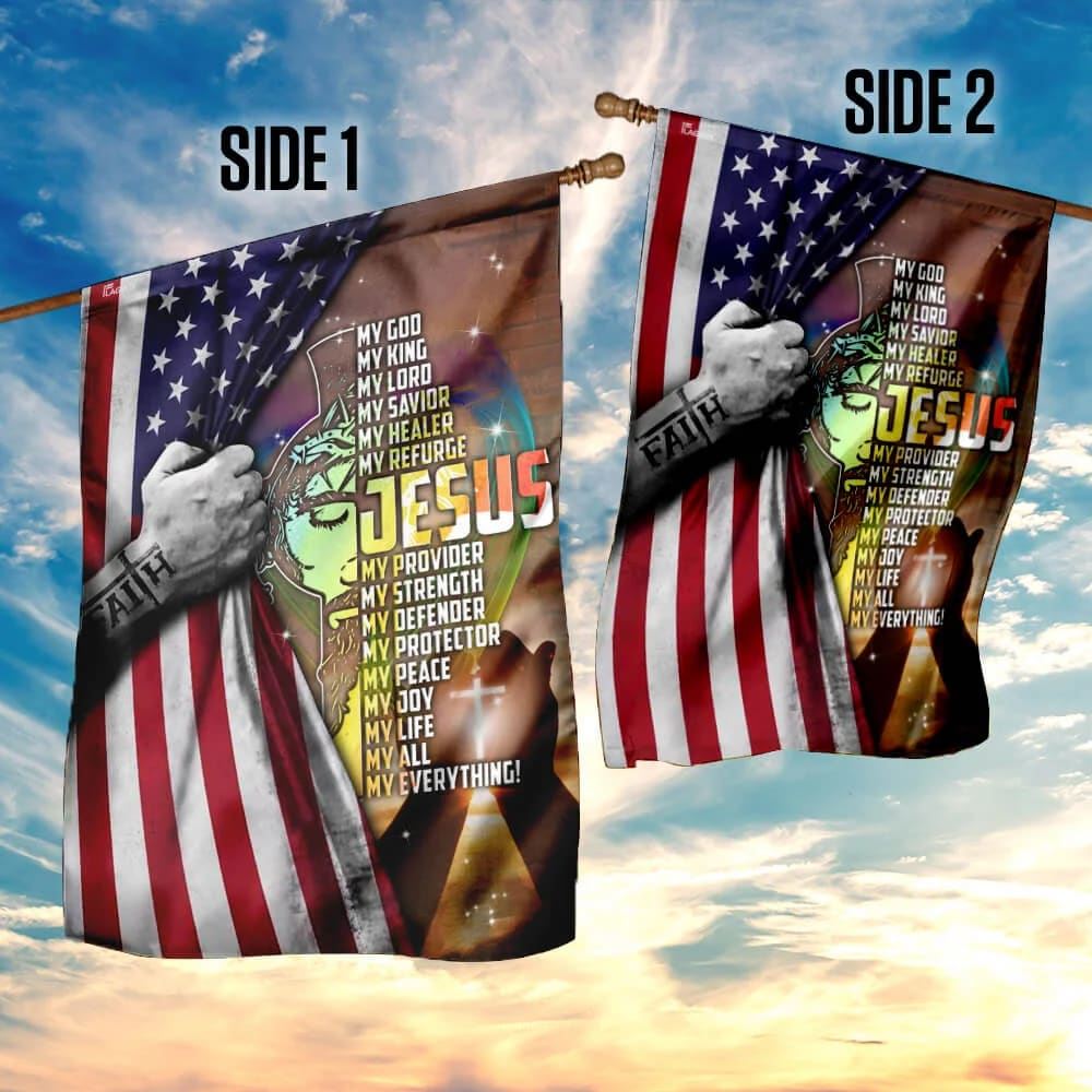 Jesus My Everything House Flag, Christian Flag, Christian Flag, Scripture Flag, Garden Banner