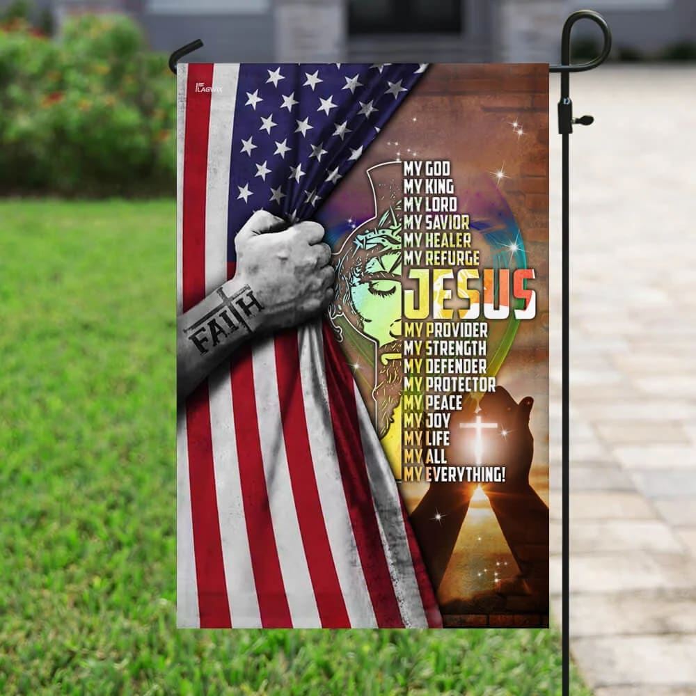 Jesus My Everything House Flag, Christian Flag, Christian Flag, Scripture Flag, Garden Banner