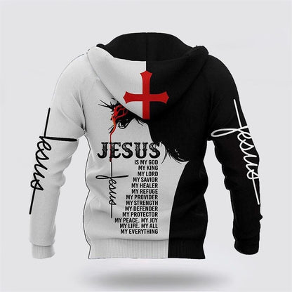 Jesus My God My King My Lord My Savior 3D Hoodies For Women Men, God 3D Printed Hoodie, Christian Apparel Hoodies