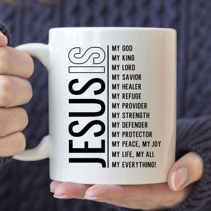 Jesus My Lord My God My All, Christian Coffee Mug, Christian Mug, Bible Mug, Faith Gift, Encouragement Gift