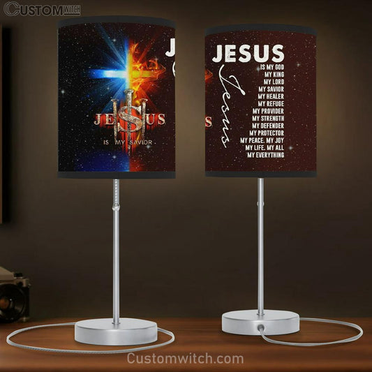 Jesus My Lord My God My King My Everything Table Lamb Gift - Christian Bedroom Decor