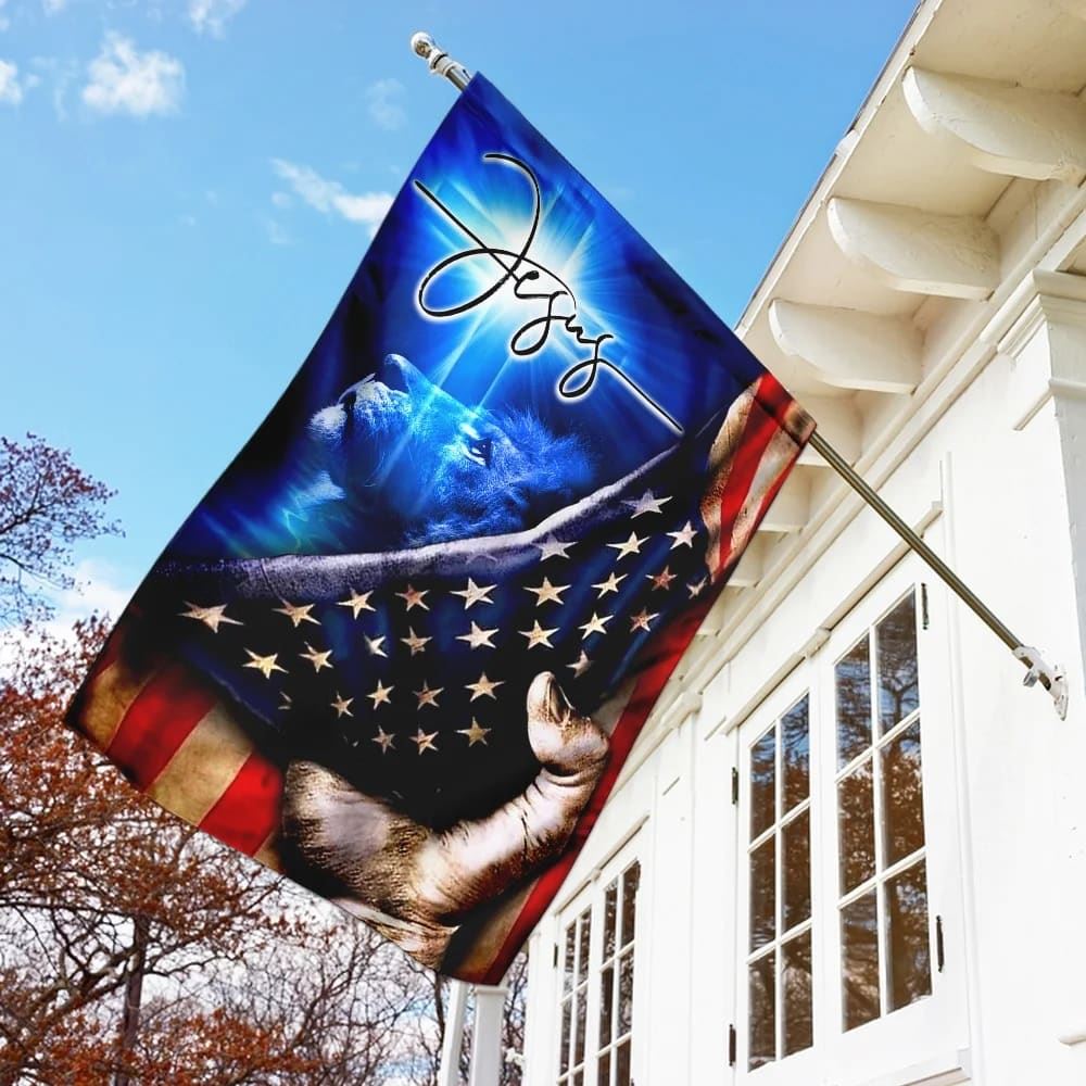 Jesus My Savior Christian Cross House Flags, Christian Flag, Scripture Flag, Garden Banner