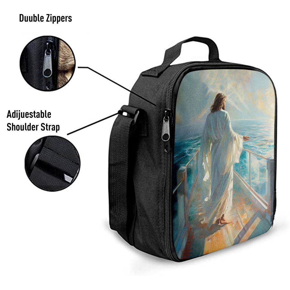 Jesus Oil Painting Lunch Bag, Christian Lunch Box For School, Picnic