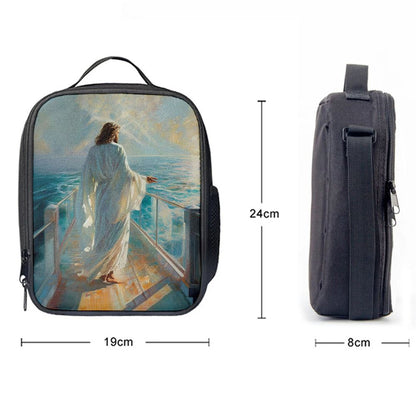 Jesus Oil Painting Lunch Bag, Christian Lunch Box For School, Picnic