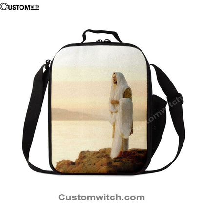 Jesus On Mountain Lunch Bag - Jesus Pictures, Christian Lunch Box For School, Picnic