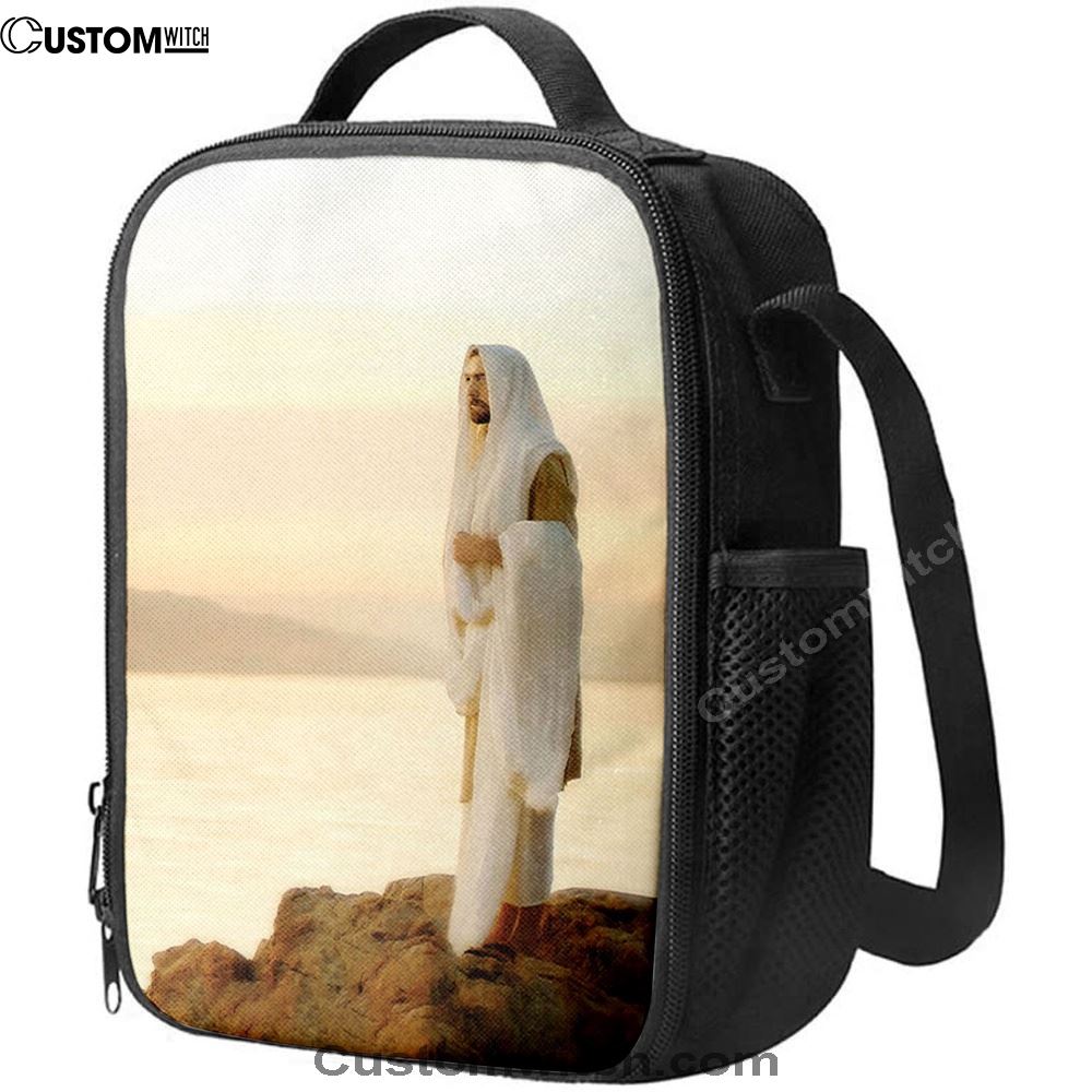 Jesus On Mountain Lunch Bag - Jesus Pictures, Christian Lunch Box For School, Picnic