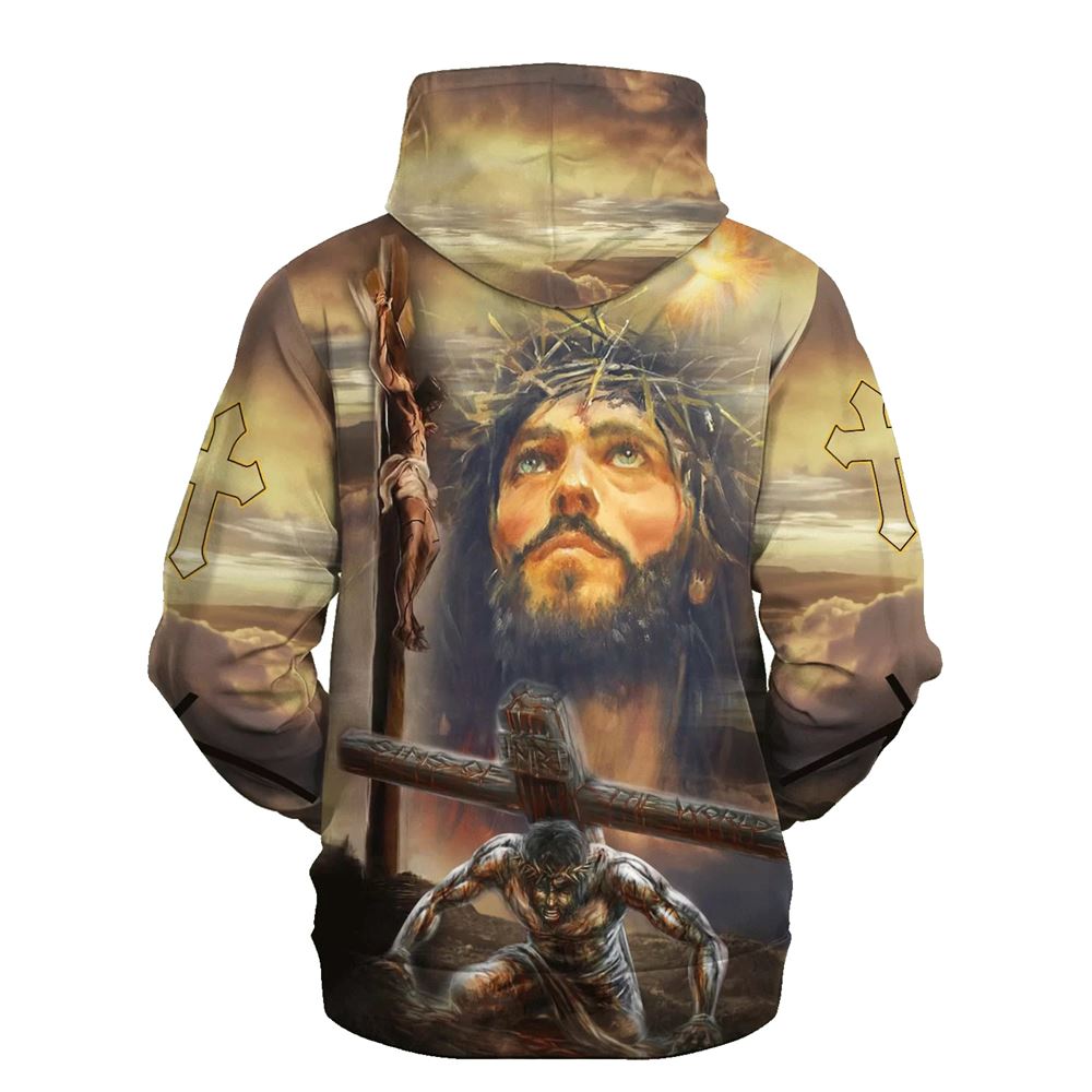Jesus On The Cross 3D Hoodies Jesus Hoodie Men & Women, God 3D Printed Hoodie, Christian Apparel Hoodies