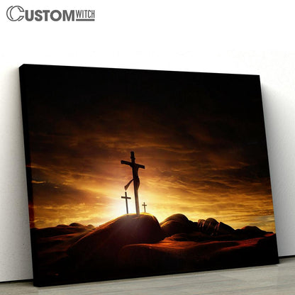 Jesus On The Cross Canvas Pictures - Faith Art - Christian Canvas Wall Art Decor