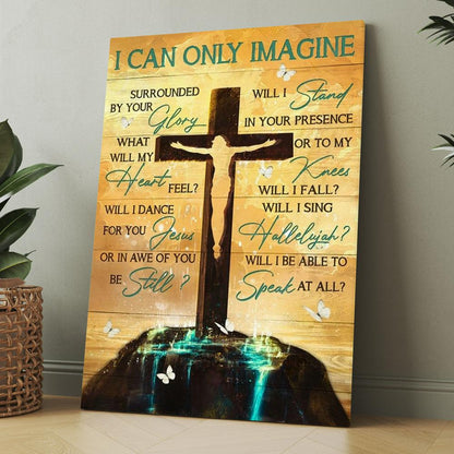 Jesus On The Cross Halo Background I Can Only Imagine Canvas, Christmas Gift for Christian