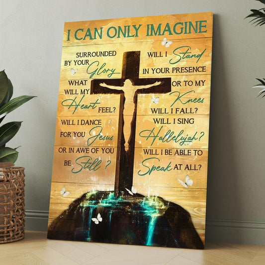 Jesus On The Cross Halo Background I Can Only Imagine Canvas, Christmas Gift for Christian