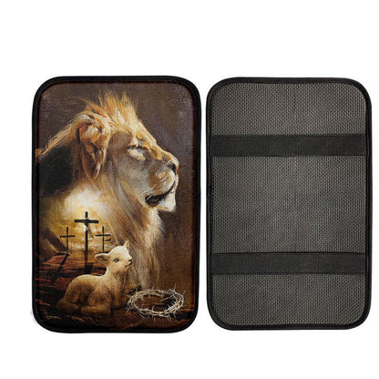 Jesus On The Cross Lamb Lionofjudah Car Armrest Pad, God Car Armrest Accessories