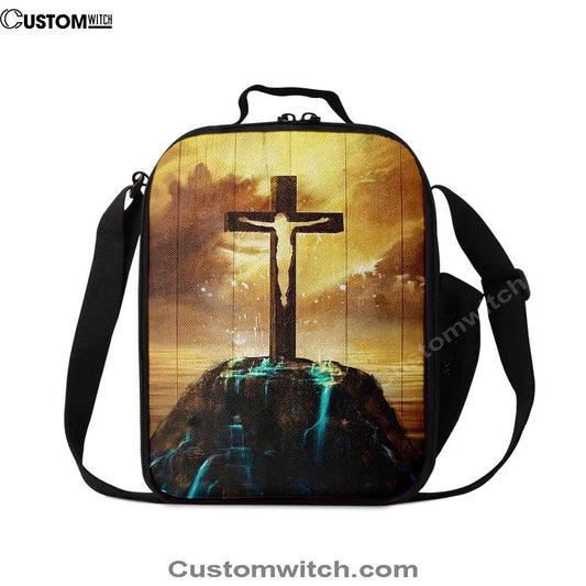 Jesus On The Cross Lunch Bag, Christian Lunch Box For School, Picnic