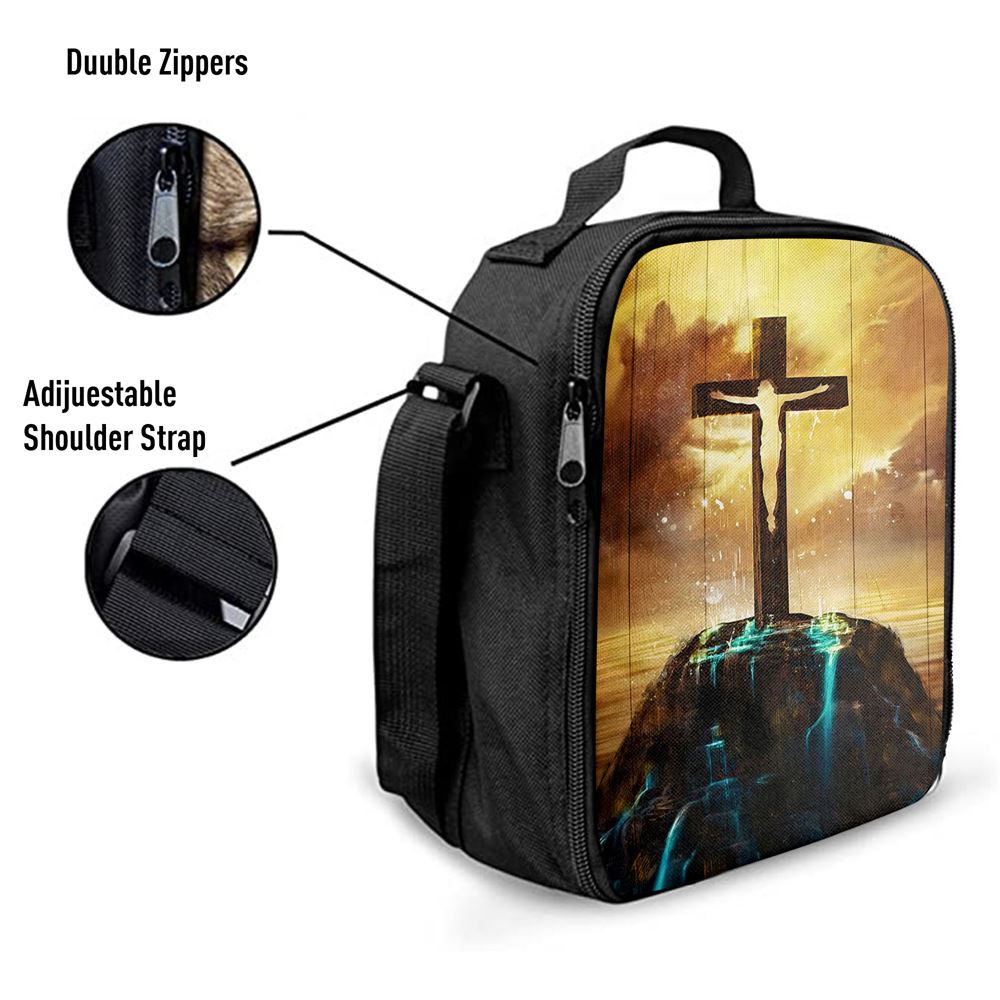Jesus On The Cross Lunch Bag, Christian Lunch Box For School, Picnic