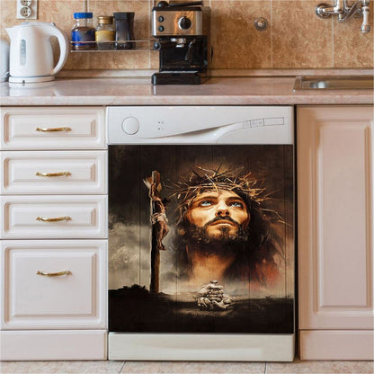 Jesus On The Cross With Crown Of Thorns Dishwasher Cover
