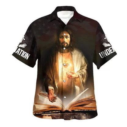 Jesus One Nation Under God Hawaiian Shirt For Men, Christian Hawaiian Shirt, Gift For Christian