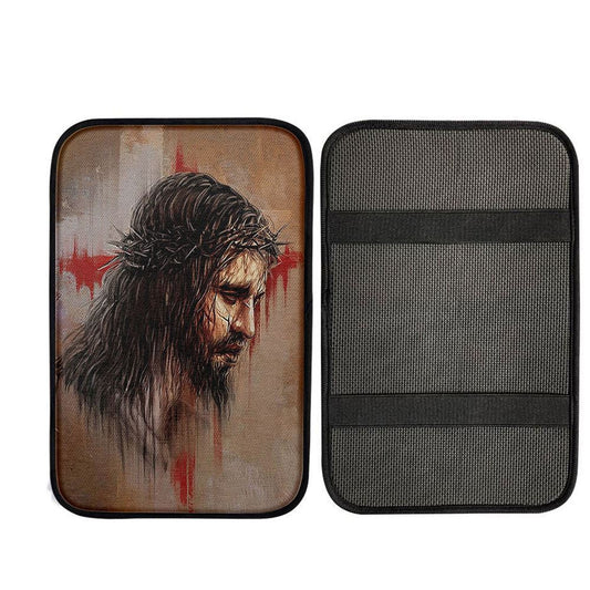 Jesus Paid It All Thorn Of Crown Car Center Console Cover, God Car Armrest Accessories