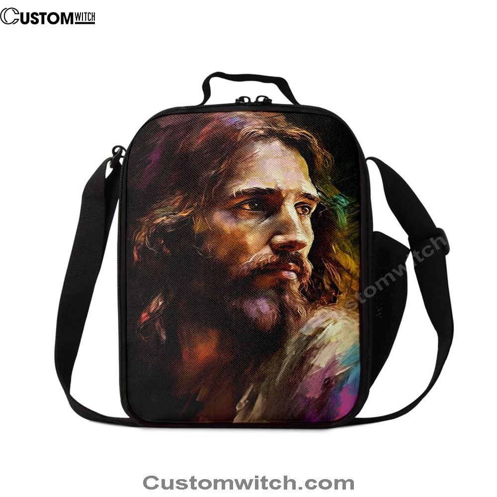 Jesus Painting Lunch Bag, Christian Lunch Box For School, Picnic