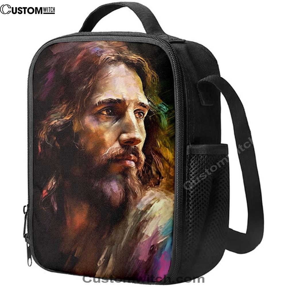 Jesus Painting Lunch Bag, Christian Lunch Box For School, Picnic