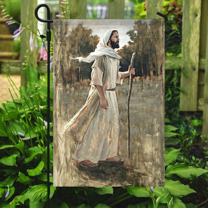 Jesus Picture, Jesus Garden Flag,Garden Flag For Outside, Welcome Flag, Christian Flag, Scripture Flag, Garden Banner