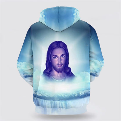 Jesus Pictures 3D Hoodies For Women Men, God 3D Printed Hoodie, Christian Apparel Hoodies