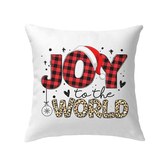 Jesus Pillow, Christian, Buffalo plaid leopard, Christmas Pillow, Joy to the world Pillow, Christmas Throw Pillow, Inspirational Gifts