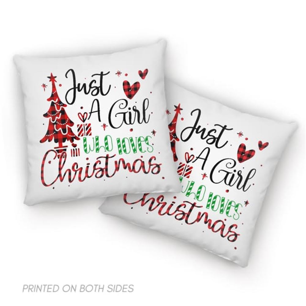 Jesus Pillow, Christian, Christmas Pillow, Just a girl who loves Christmas Pillow, Christmas Throw Pillow, Inspirational Gifts