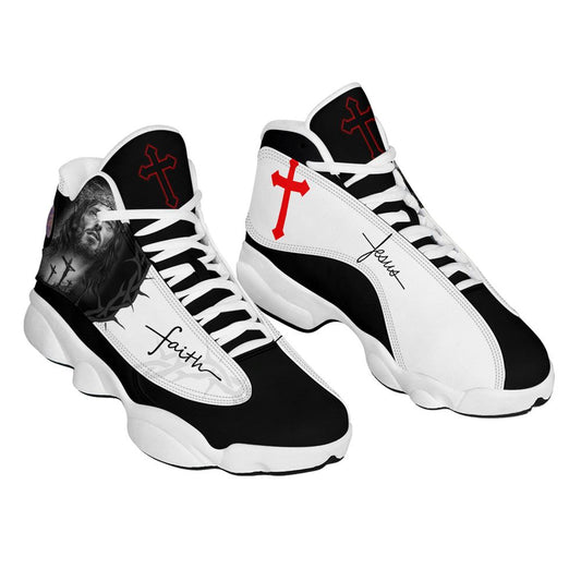 Jesus Portrait Art And Faith Jd13 Shoes For Man And Women Keep Faith, Christian Basketball Shoes, Gift For Christian, God Shoes