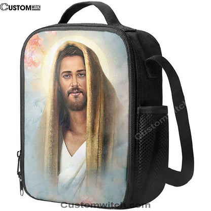 Jesus Portrait Lunch Bag - Jesus Art, Christian Lunch Box For School, Picnic