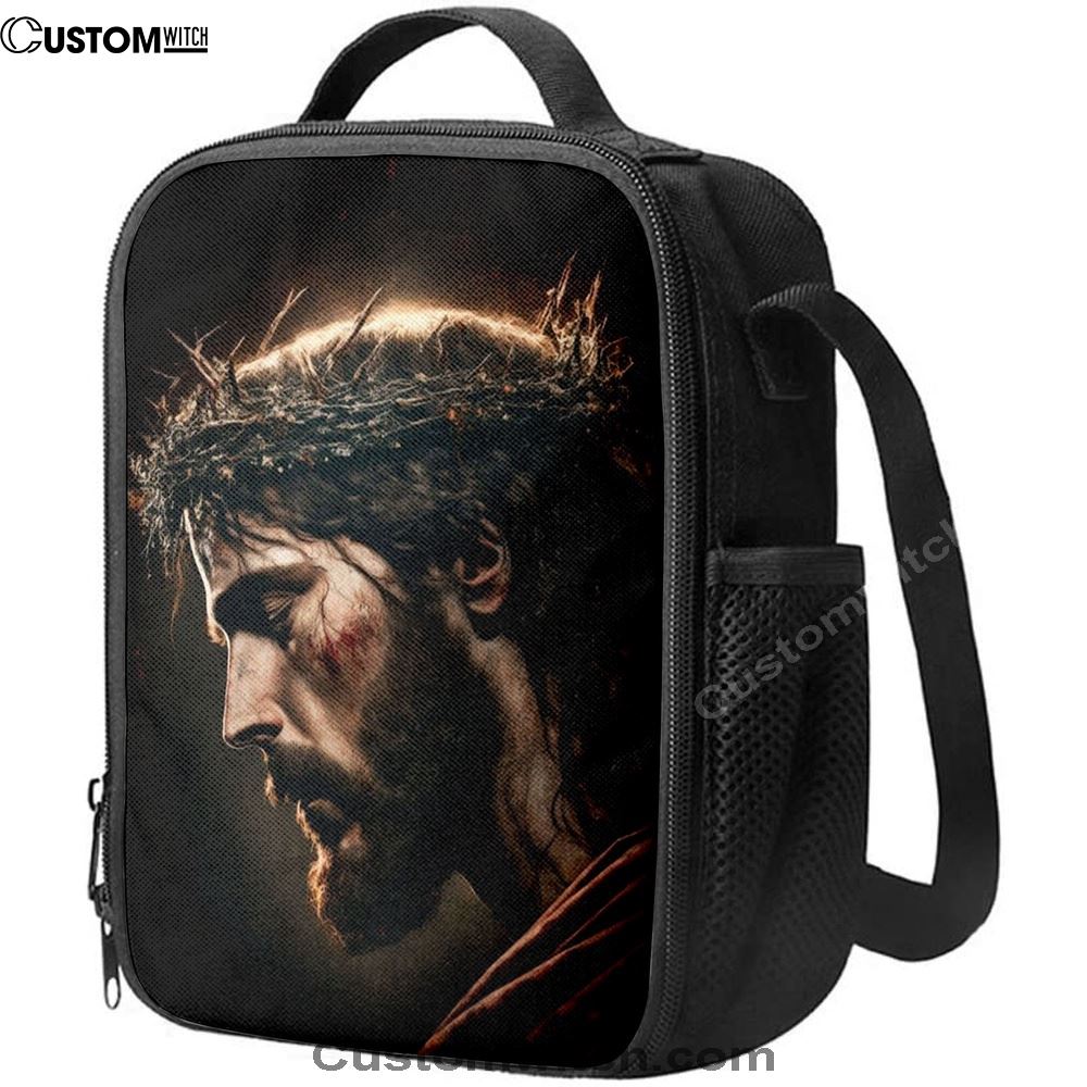 Jesus Portrait Lunch Bag 1, Christian Lunch Box For School, Picnic