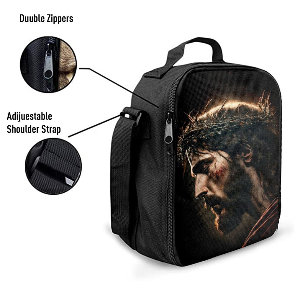 Jesus Portrait Lunch Bag 1, Christian Lunch Box For School, Picnic