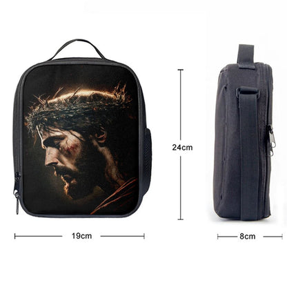 Jesus Portrait Lunch Bag 1, Christian Lunch Box For School, Picnic