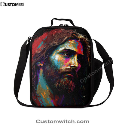 Jesus Portrait Lunch Bag 2, Christian Lunch Box For School, Picnic