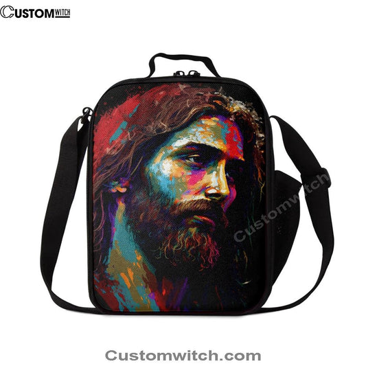 Jesus Portrait Lunch Bag 2, Christian Lunch Box For School, Picnic