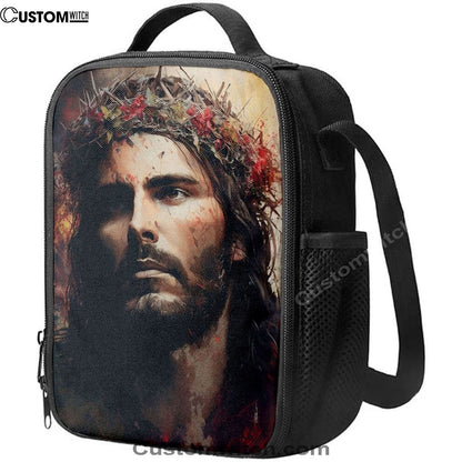 Jesus Portrait Lunch Bag 3, Christian Lunch Box For School, Picnic