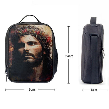 Jesus Portrait Lunch Bag 3, Christian Lunch Box For School, Picnic
