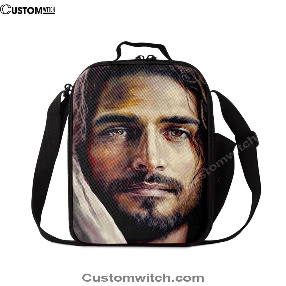 Jesus Portrait Lunch Bag 4, Christian Lunch Box For School, Picnic