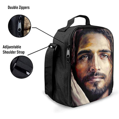 Jesus Portrait Lunch Bag 4, Christian Lunch Box For School, Picnic