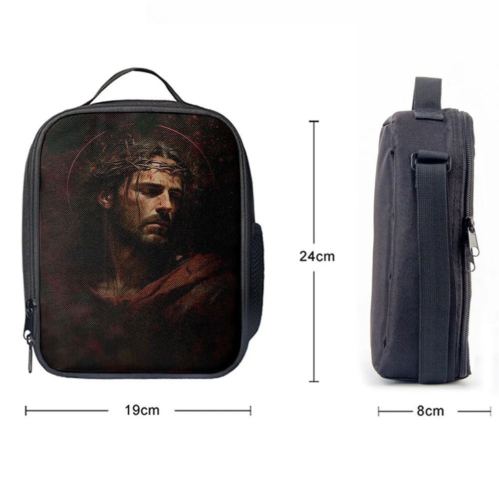 Jesus Portrait Lunch Bag, Christian Lunch Bag, Christian Lunch Box For School, Picnic