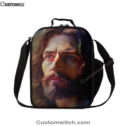 Jesus Portrait Lunch Bag, Christian Lunch Box For School, Picnic