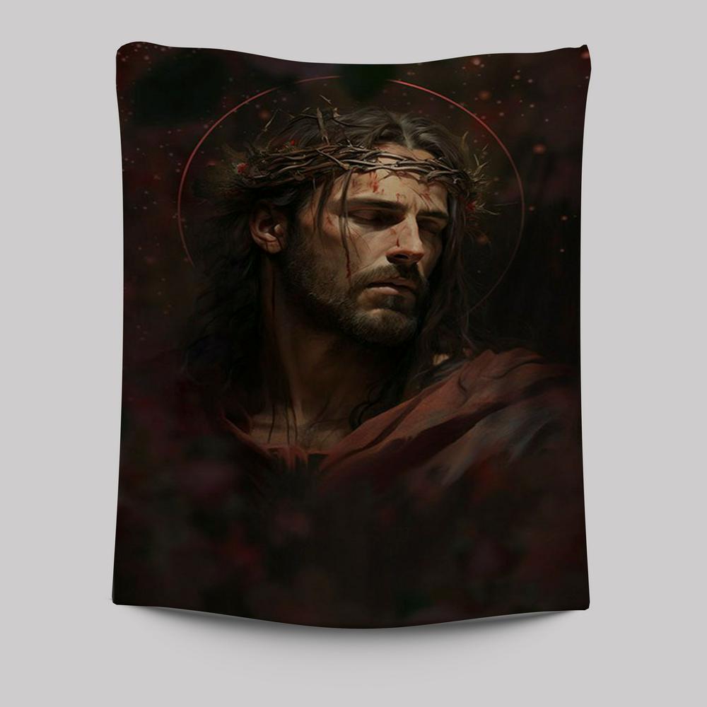 Jesus Portrait Tapestry Pictures - Christian Wall Art - Jesus Tapestry Art
