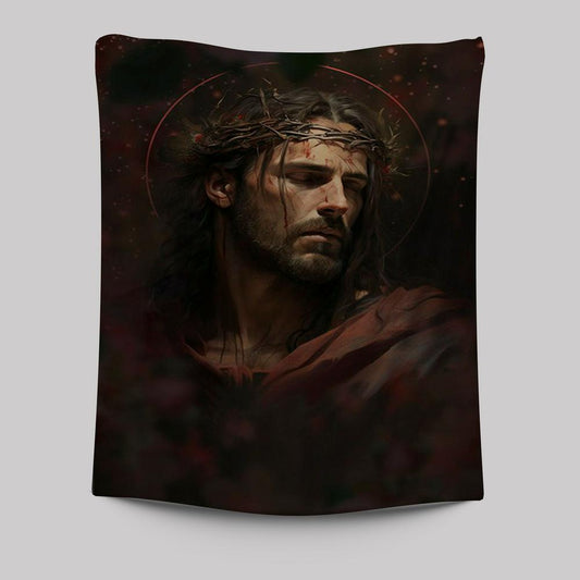 Jesus Portrait Tapestry Pictures - Christian Wall Art - Jesus Tapestry Art