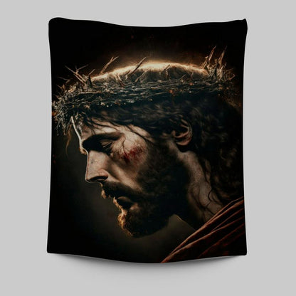 Jesus Portrait Tapestry Prints - Jesus Tapestry Art - Christian Wall Art Decor 1